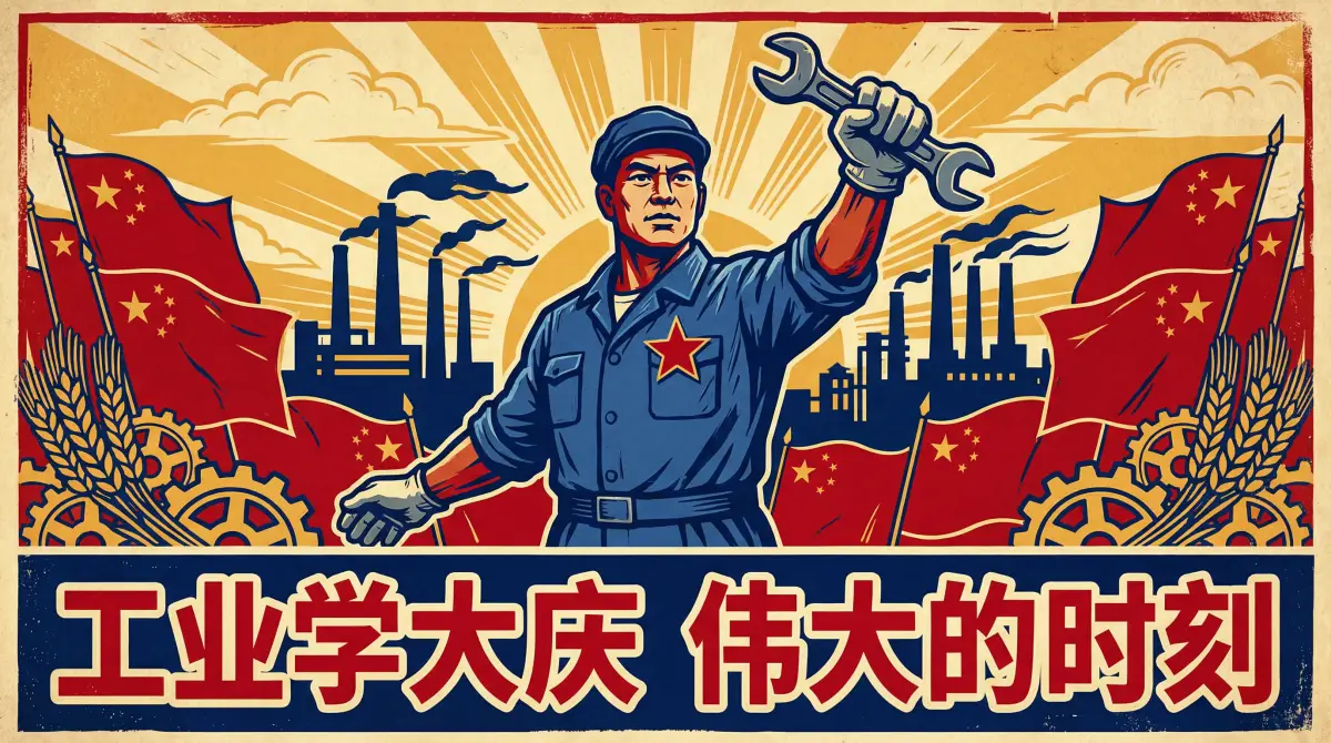 钢铁工人宣传画 - 吃瓜网 劳模风采